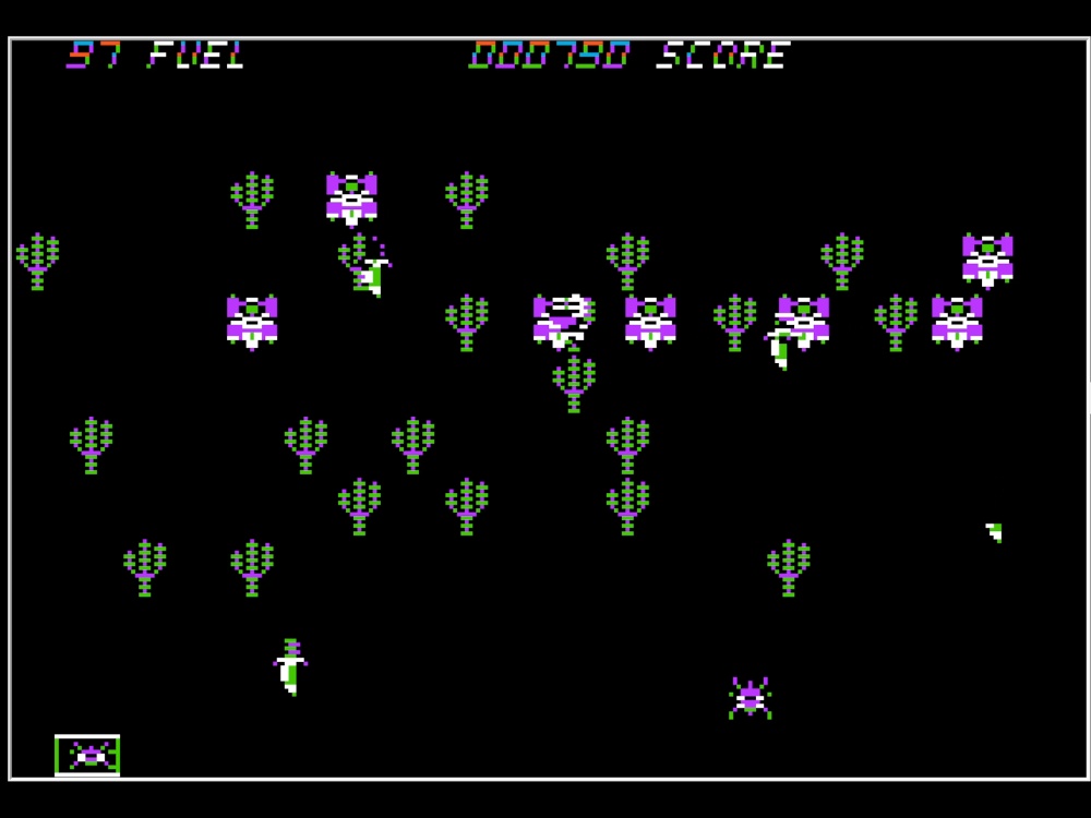 Gameplay of Bug Attack for Apple II